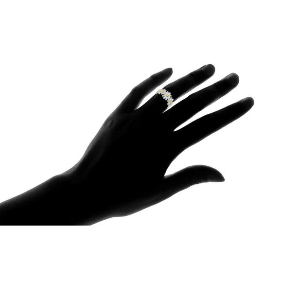 18K Gold Plated Cubic Zirconia Entwined Ring 7 - Picture 3 of 3